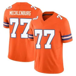 Youth Karl Mecklenburg Denver Broncos No.77 Limited Alternate Vapor F.U.S.E. Mile High Collection 1977 Throwback Jersey - Orange