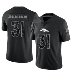 Youth Kris Abrams-Draine Denver Broncos No.31 Limited Reflective Jersey - Black