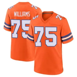 Youth Kristian Williams Denver Broncos No.75 Game Alternate Mile High Collection 1977 Throwback Jersey - Orange