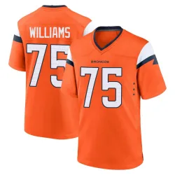 Youth Kristian Williams Denver Broncos No.75 Game Jersey - Orange