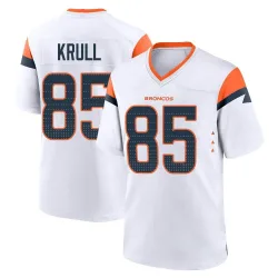 Youth Lucas Krull Denver Broncos No.85 Game 2nd Jersey - White