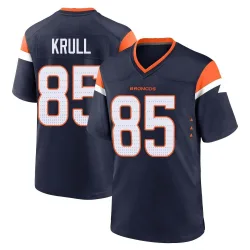 Youth Lucas Krull Denver Broncos No.85 Game Alternate Jersey - Navy