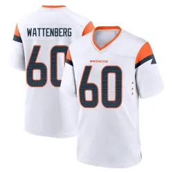 Youth Luke Wattenberg Denver Broncos No.60 Game 2nd Jersey - White