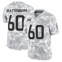 Youth Luke Wattenberg Denver Broncos No.60 Limited 2024 Salute to Service Jersey - Arctic Camo