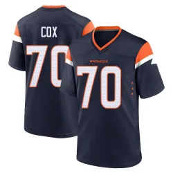 Youth Marques Cox Denver Broncos No.70 Game Alternate Jersey - Navy