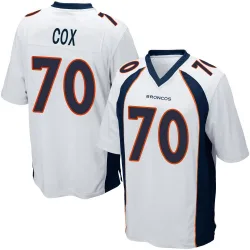 Youth Marques Cox Denver Broncos No.70 Game Jersey - White