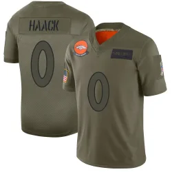 Youth Matt Haack Denver Broncos No.0 Limited 2019 Salute to Service Jersey - Camo