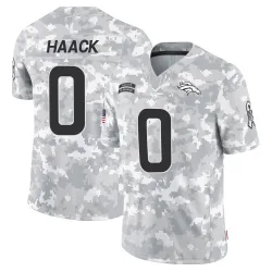 Youth Matt Haack Denver Broncos No.0 Limited 2024 Salute to Service Jersey - Arctic Camo