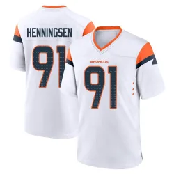 Youth Matt Henningsen Denver Broncos No.91 Game 2nd Jersey - White