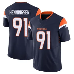 Youth Matt Henningsen Denver Broncos No.91 Limited Alternate Vapor F.U.S.E. Jersey - Navy