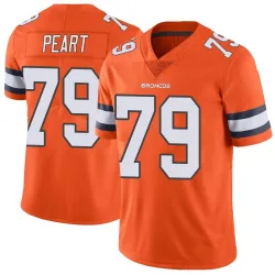 Youth Matt Peart Denver Broncos No.79 Limited Color Rush Vapor Untouchable Jersey - Orange