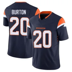 Youth Michael Burton Denver Broncos No.20 Limited Alternate Vapor F.U.S.E. Jersey - Navy