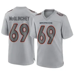 Youth Mike McGlinchey Denver Broncos No.69 Game Atmosphere Fashion Jersey - Gray