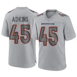 Youth Nate Adkins Denver Broncos No.45 Game Atmosphere Fashion Jersey - Gray