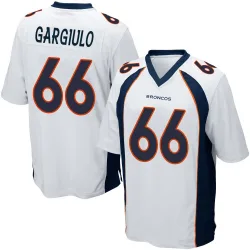 Youth Nick Gargiulo Denver Broncos No.66 Game Jersey - White
