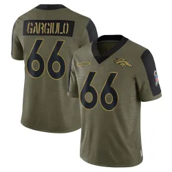 Youth Nick Gargiulo Denver Broncos No.66 Limited 2021 Salute To Service Jersey - Olive