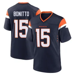 Youth Nik Bonitto Denver Broncos No.15 Game Alternate Jersey - Navy