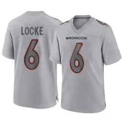 Youth P.J. Locke Denver Broncos No.6 Game Atmosphere Fashion Jersey - Gray