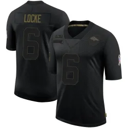 Youth P.J. Locke Denver Broncos No.6 Limited 2020 Salute To Service Jersey - Black