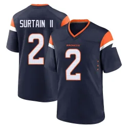 Youth Pat Surtain II Denver Broncos No.2 Game Alternate Jersey - Navy