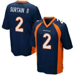 Youth Pat Surtain II Denver Broncos No.2 Game Alternate Jersey - Navy Blue