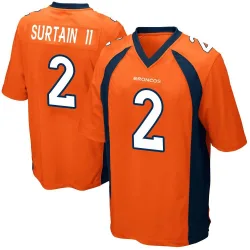 Youth Pat Surtain II Denver Broncos No.2 Game Team Color Jersey - Orange
