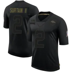 Youth Pat Surtain II Denver Broncos No.2 Limited 2020 Salute To Service Jersey - Black