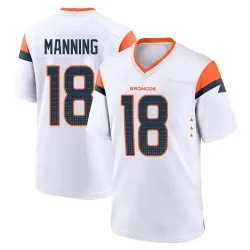 Youth Peyton Manning Denver Broncos No.18 Game 2nd Jersey - White
