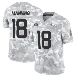 Youth Peyton Manning Denver Broncos No.18 Limited 2024 Salute to Service Jersey - Arctic Camo