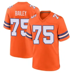 Youth Quinn Bailey Denver Broncos No.75 Game Alternate Mile High Collection 1977 Throwback Jersey - Orange
