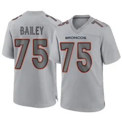 Youth Quinn Bailey Denver Broncos No.75 Game Atmosphere Fashion Jersey - Gray
