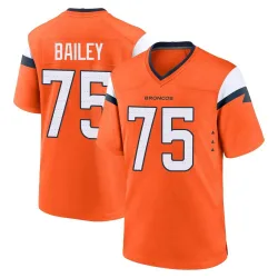 Youth Quinn Bailey Denver Broncos No.75 Game Jersey - Orange