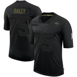 Youth Quinn Bailey Denver Broncos No.75 Limited 2020 Salute To Service Jersey - Black