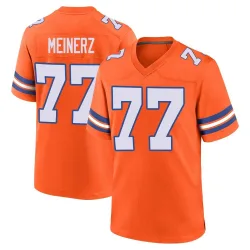 Youth Quinn Meinerz Denver Broncos No.77 Game Alternate Mile High Collection 1977 Throwback Jersey - Orange