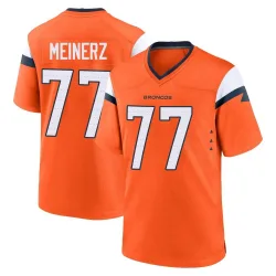 Youth Quinn Meinerz Denver Broncos No.77 Game Jersey - Orange