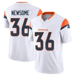Youth Quinton Newsome Denver Broncos No.36 Limited Vapor F.U.S.E. Jersey - White