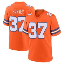 Youth RJ Harvey Denver Broncos No.37 Game Alternate Mile High Collection 1977 Throwback Jersey - Orange
