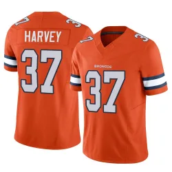 Youth RJ Harvey Denver Broncos No.37 Limited Vapor F.U.S.E. Jersey - Orange