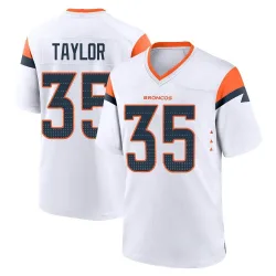 Youth Reese Taylor Denver Broncos No.35 Game 2nd Jersey - White