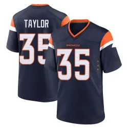 Youth Reese Taylor Denver Broncos No.35 Game Alternate Jersey - Navy