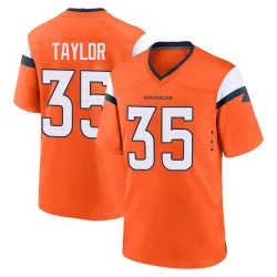 Youth Reese Taylor Denver Broncos No.35 Game Jersey - Orange