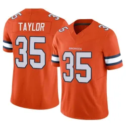 Youth Reese Taylor Denver Broncos No.35 Limited Vapor F.U.S.E. Jersey - Orange