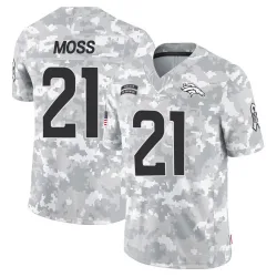 Youth Riley Moss Denver Broncos No.21 Limited 2024 Salute to Service Jersey - Arctic Camo