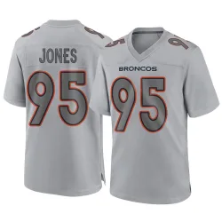 Youth Sai'vion Jones Denver Broncos No.95 Game Atmosphere Fashion Jersey - Gray