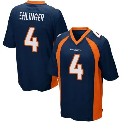Youth Sam Ehlinger Denver Broncos No.4 Game Alternate Jersey - Navy Blue