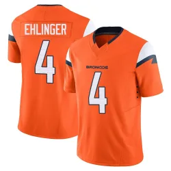 Youth Sam Ehlinger Denver Broncos No.4 Limited Vapor F.U.S.E. 2nd Jersey - Orange
