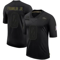 Youth Sam Franklin Jr. Denver Broncos No.0 Limited 2020 Salute To Service Jersey - Black