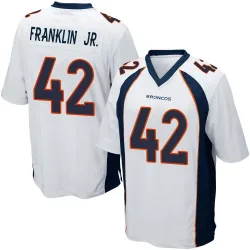 Youth Sam Franklin Jr. Denver Broncos No.42 Game Jersey - White