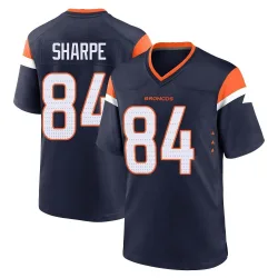 Youth Shannon Sharpe Denver Broncos No.84 Game Alternate Jersey - Navy