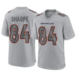Youth Shannon Sharpe Denver Broncos No.84 Game Atmosphere Fashion Jersey - Gray